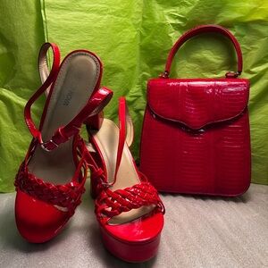 Red Women's Heels and bag